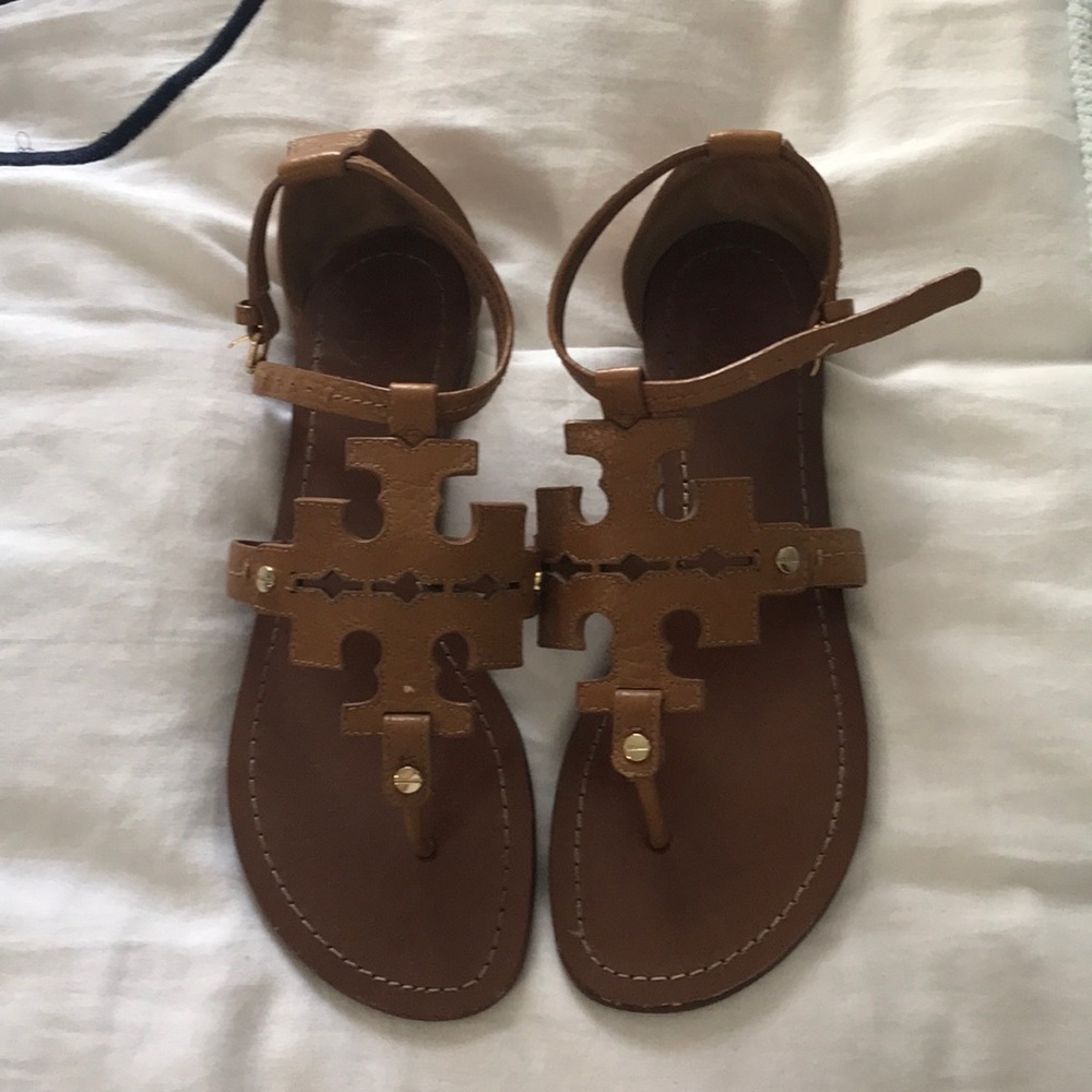 Brown leather Tory Burch sandals